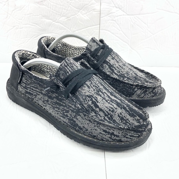 Hey Dude Shoes - Hey Dude Loafers Wendy Black Marble Womens Size 6 Slip On Shoes